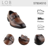 ZAPATO DE VESTIR CAFÉ PARA HOMBRE DE PIEL SINTETICA LOB FOOTWEAR 57804510