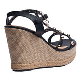 SANDALIA CUÑA PARA MUJER LOB FOOTWEAR NEGRO 83705717