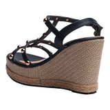 SANDALIA CUÑA PARA MUJER LOB FOOTWEAR NEGRO 83705717