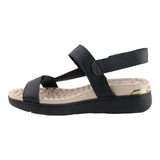 Sandalia Cuña para mujer Lob Footwear Napa Floather Negro 86804737