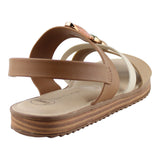 Sandalia Piso Para Mujer Lob Footwear Napa Floather Café 86804725