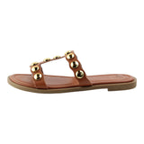 Sandalia Piso Para Mujer Lob Footwear Pu Café 92804103