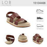 Sandalia Piso Para Mujer Lob Footwear Azteca Café 15104468