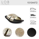 Sandalia Piso Para Mujer Lob Footwear Vetro Salamandra Oro 15104472