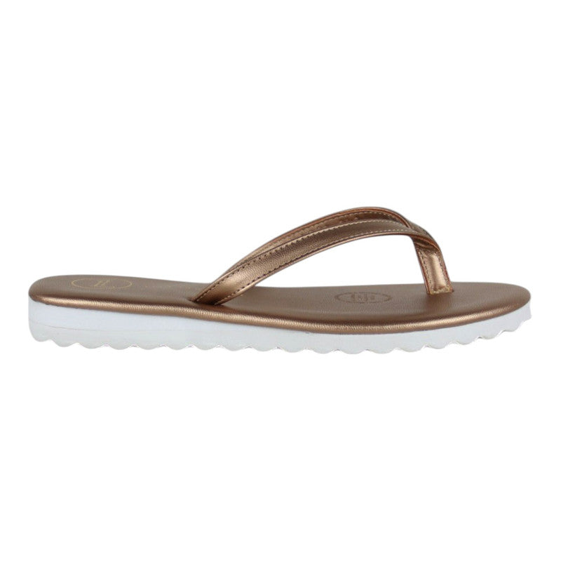 SANDALIA DE PISO ORO PARA MUJER DE NAPA LOB FOOTWEAR 15104928