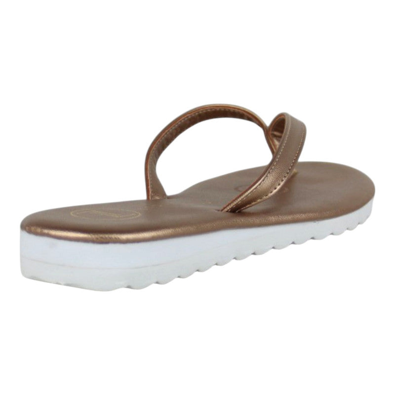 SANDALIA DE PISO ORO PARA MUJER DE NAPA LOB FOOTWEAR 15104928