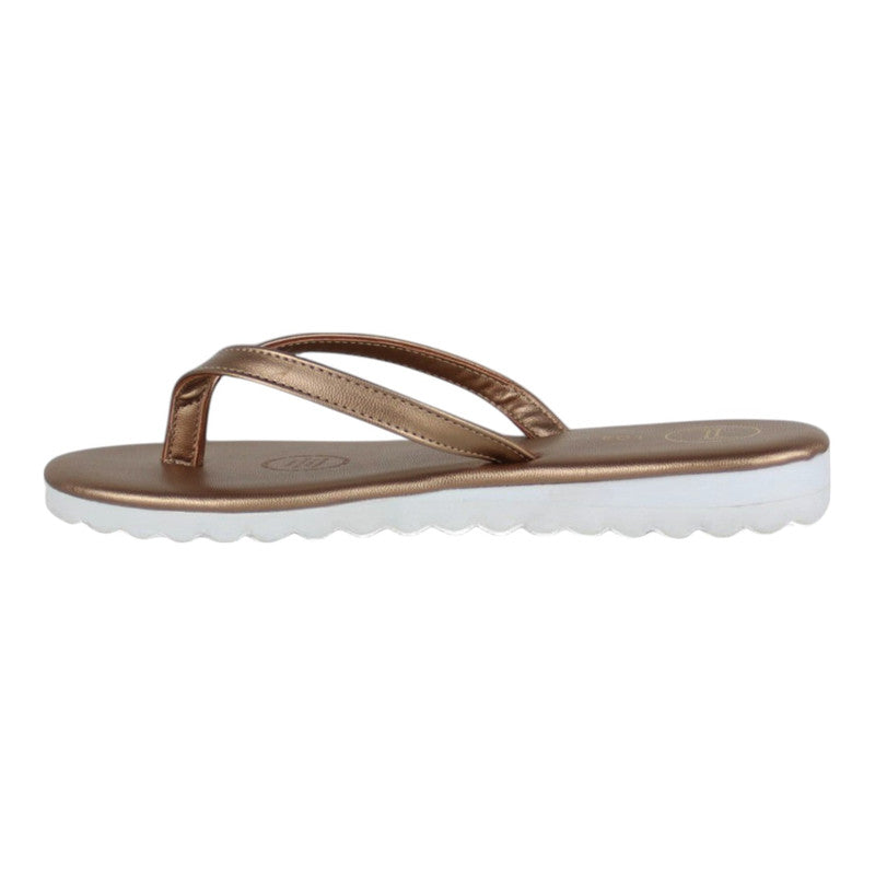 SANDALIA DE PISO ORO PARA MUJER DE NAPA LOB FOOTWEAR 15104928