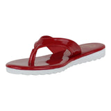 Sandalia Piso Para Mujer Lob Footwear Charol Rojo 15104930