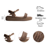 SANDALIA CUÑA PARA MUJER LOB FOOTWEAR ORO ROSA 15106060