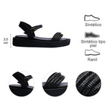 SANDALIA CUÑA PARA MUJER LOB FOOTWEAR NEGRO 15106061
