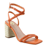 sandalia tacon para mujer lob footwear pu naranja 92404094