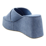 Sandalia Cuña Para Mujer Lob Footwear Oggi Azul 83404498