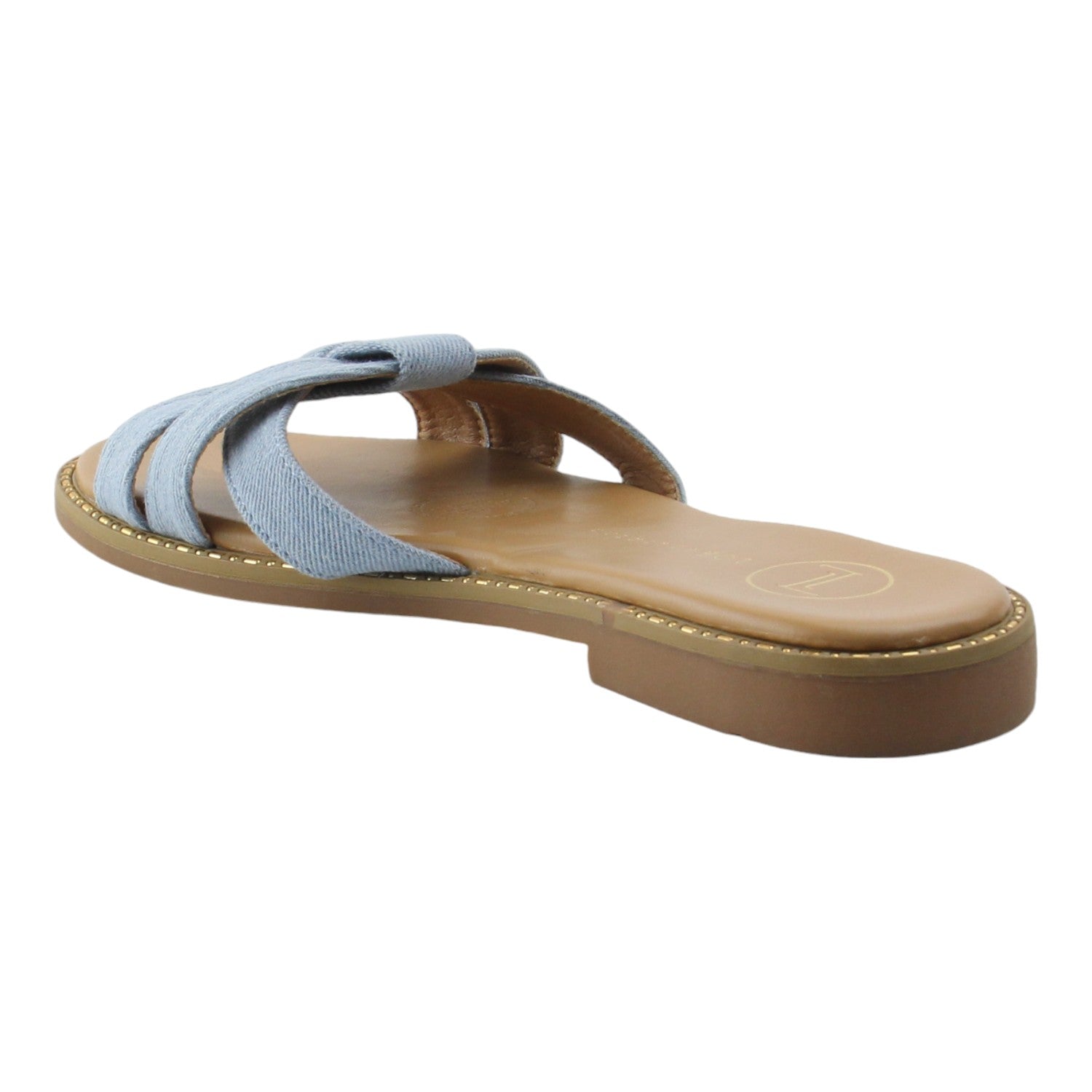SANDALIA DE PISO AZUL PARA MUJER DE DENIM LOB FOOTWEAR 91804014
