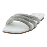 Sandalia Piso Para Mujer Lob Footwear Textil Blanco 52204010