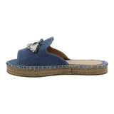 Sandalia Piso Para Mujer Lob Footwear Mezclilla Azul 77004494