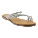 Sandalia Piso Para Mujer Lob Footwear Textil Plata 90604112