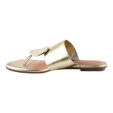 Sandalia Piso Para Mujer Lob Footwear Metalizado Premium Oro 86804722