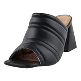 Sandalia Tacón Para Mujer Lob Footwear Napa Pele Strech Negro 86804767