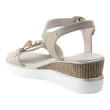 Sandalia Cuña Para Mujer Lob Footwear Pu Beige 57704047