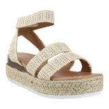 Sandalia Cuña Para Mujer Lob Footwear Rafia Beige 90604411