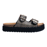 sandalia piso para mujer lob footwear rafia negro 51705051