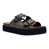 sandalia piso para mujer lob footwear rafia negro 51705051