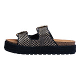 sandalia piso para mujer lob footwear rafia negro 51705051