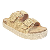 sandalia piso para mujer lob footwear rafia beige 51705052