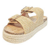 sandalia piso para mujer lob footwear rafia beige 51705052
