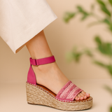 SANDALIA CUÑA ROSA PARA MUJER DE RAFFIA LOB FOOTWEAR 51705462