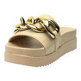 sandalia cuna para mujer lob footwear pu beige 52205467