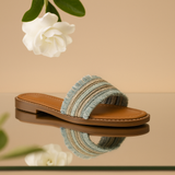 SANDALIA DE PISO VERDE PARA MUJER DE RAFFIA LOB FOOTWEAR 52205468