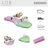 Sandalia Piso Para Mujer Lob Footwear Pvc Violeta 53504052