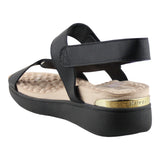 Sandalia Cuña para mujer Lob Footwear Napa Floather Negro 86804737