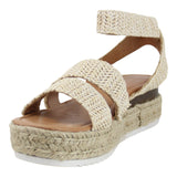 Sandalia Cuña Para Mujer Lob Footwear Rafia Beige 90604411