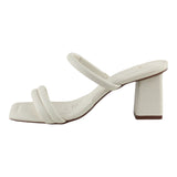 Sandalia Tacón Para Mujer Lob Footwear Pelica Blanco 86804765