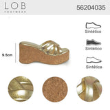 sandalia cuna para mujer lob footwear pu oro 56204035