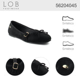 Flat Para Mujer Lob Footwear Buck Negro 56204045