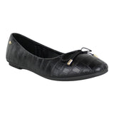 Flat Para Mujer Lob Footwear Pu Croc Negro 56204556