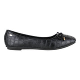 Flat Para Mujer Lob Footwear Pu Croc Negro 56204556