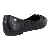 Flat Para Mujer Lob Footwear Pu Croc Negro 56204556