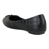 Flat Para Mujer Lob Footwear Pu Croc Negro 56204556