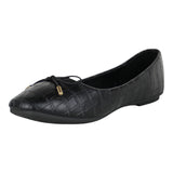 Flat Para Mujer Lob Footwear Pu Croc Negro 56204556