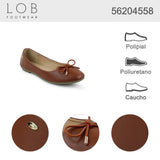 Flat Para Mujer Lob Footwear Pu Café 56204558