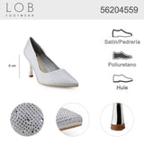 Zapatilla Para Mujer Lob Footwear Satin Plata 56204559