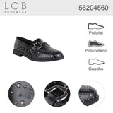 Brogue Para Mujer Lob Footwear Pu Negro 56204560