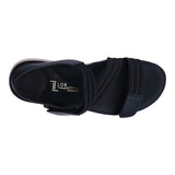 sandalia cuna para mujer lob footwear textil negro 56205000