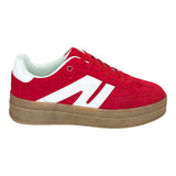 tenis para mujer lob footwear pu suede rojo 57005007