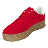 tenis para mujer lob footwear pu suede rojo 57005007