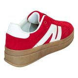 tenis para mujer lob footwear pu suede rojo 57005007